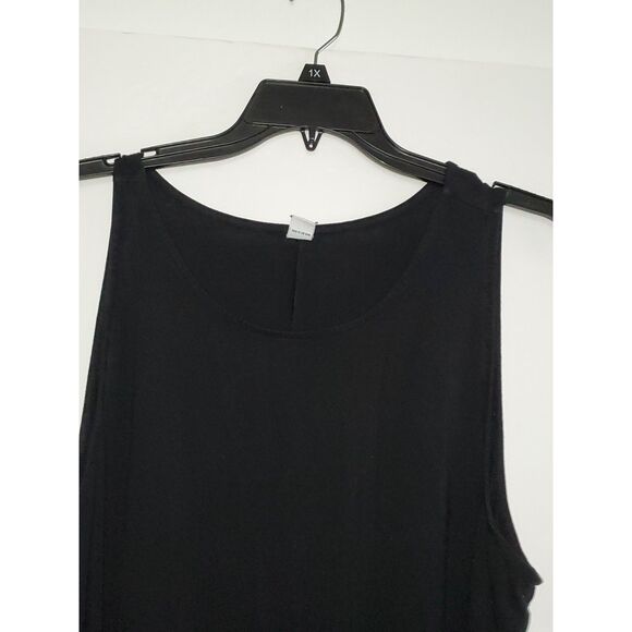 An Old Navy Plus Y2K Black Midi Dress Sleeveless Summer Cottage Core Gothic 3X - Picture 5 of 9